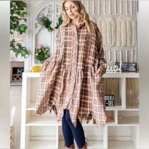 Oli & Hali Plaid Patchwork Tunic